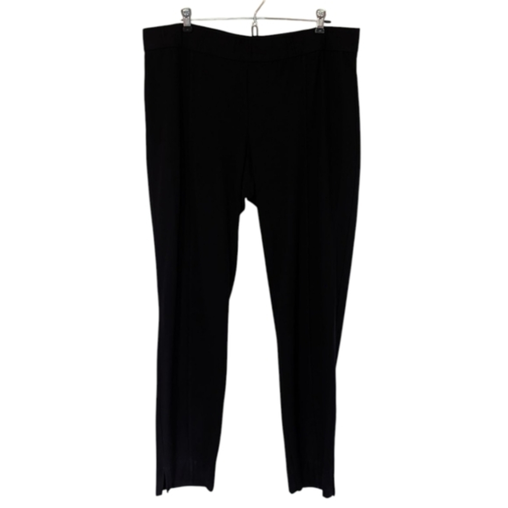 Eileen Fisher Pants Black Stretch Pull On Women XL Straight Leg Minimal - Picture 2 of 11